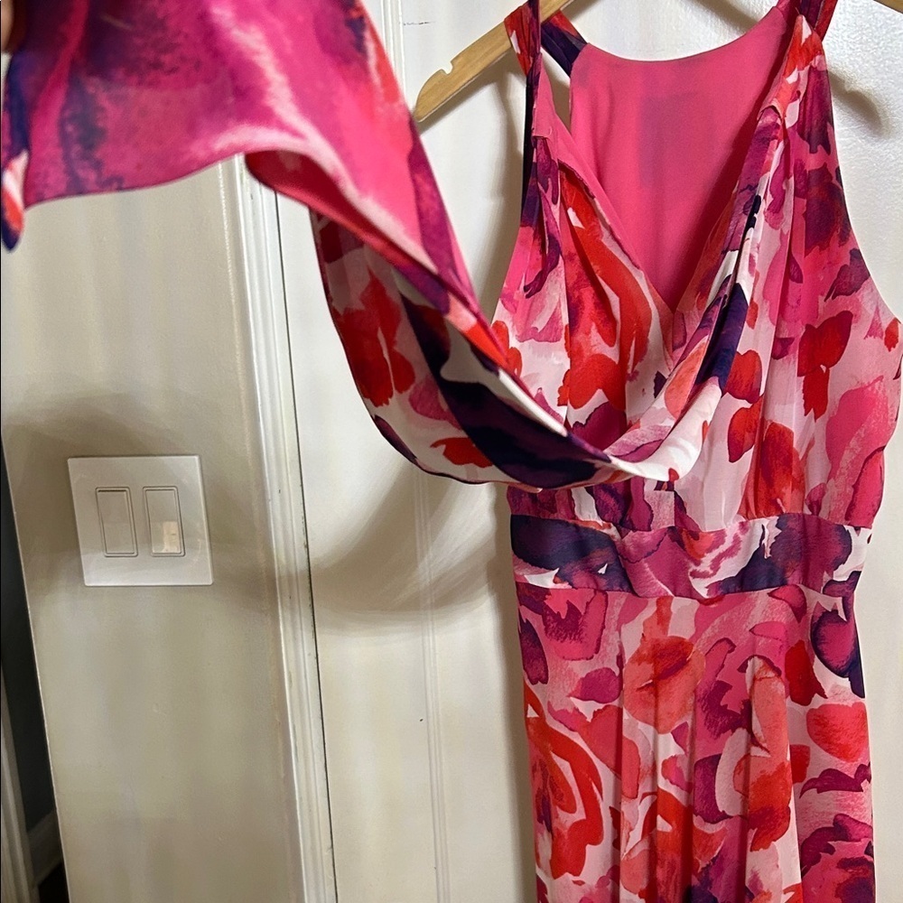 Eliza J Vibrant Pink and Purple Maxi Dress - Picture 8 of 16